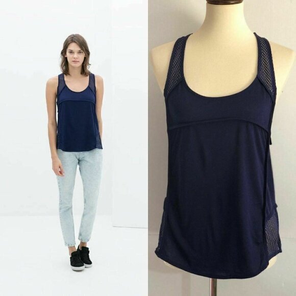 Zara TRF Women's Active Sport Tank Top Navy Size S - Picture 1 of 6